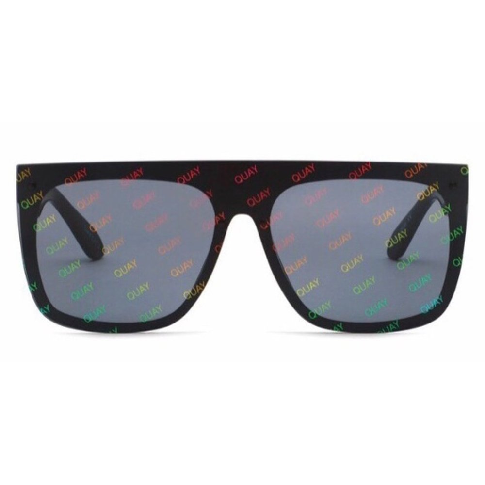 Quay Jaded Pride Sunglasses 55 MM Smoke Rainbow - Picture 1 of 3